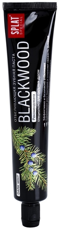 Bělící černá zubní pasta Splat Blackwood s jalovcem